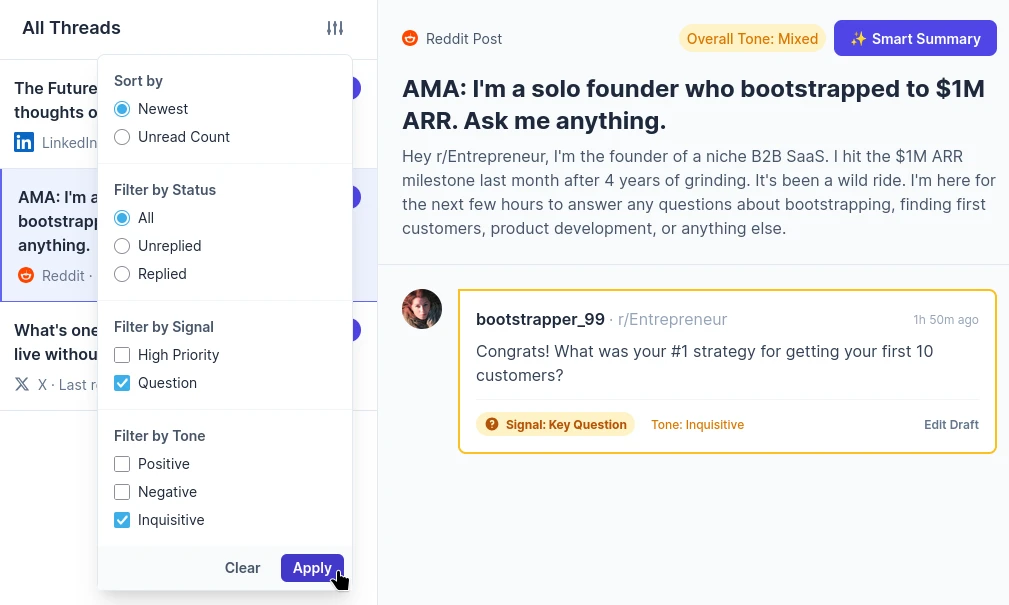 Screenshot of a flagged comment
